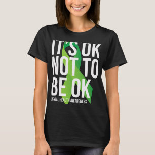 Camiseta Ok Não Para Ser Ok Fita De Consciência Da Saúde Me