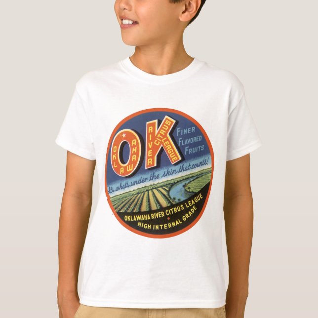 Camiseta OK Oklawaha River Citrus League Label (Frente)