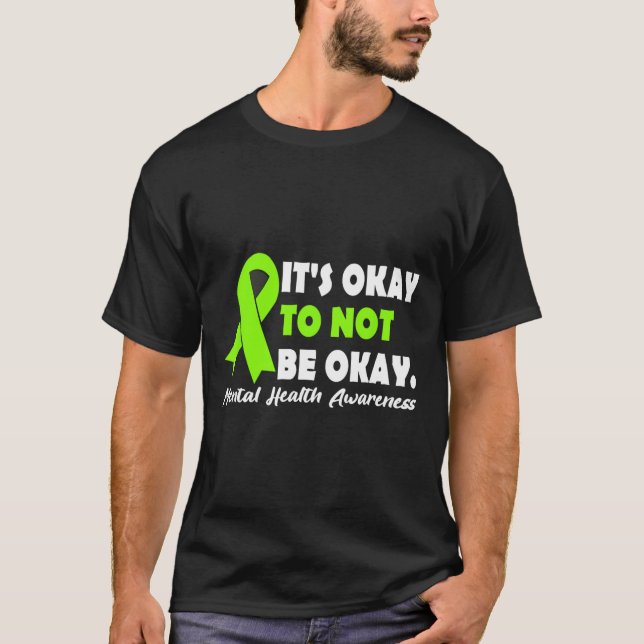 Camiseta Ok Para Não Estar Bem Fita Sensibilização Para A S (Frente)