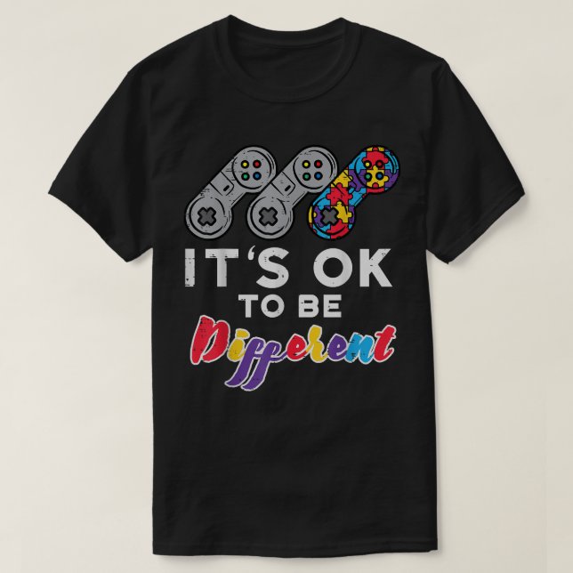 Camiseta Ok Para Serem Diferentes Gamer Boys Autismo Sensib (Frente do Design)