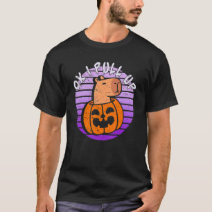 Camiseta Ok, Vou Puxar Capybara Halloween Vintage