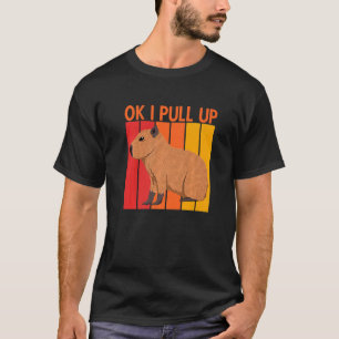 Camiseta Ok, Vou Puxar Capybara Meme Retro Vintage