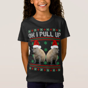 Camiseta Ok, Vou Puxar Capybara Ugly Christmas Sweater Meme