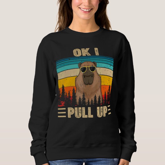 Camiseta Ok, Vou Puxar Os Óculos Da Capybara Dank Meme (Frente)