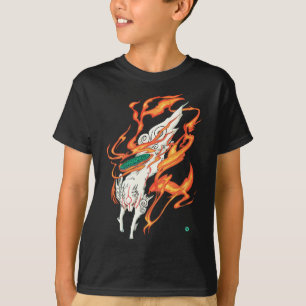 Camiseta Okami Amaterasu Deus Sol Lobo A Grande Onda Vídeo 