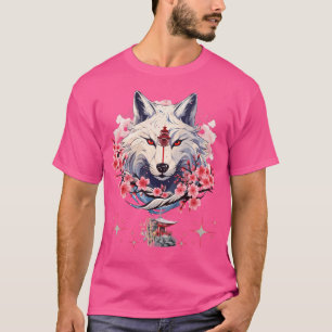 Camiseta Okami Wolf Japonês Anime Kawaii Blossom Cherry Fl