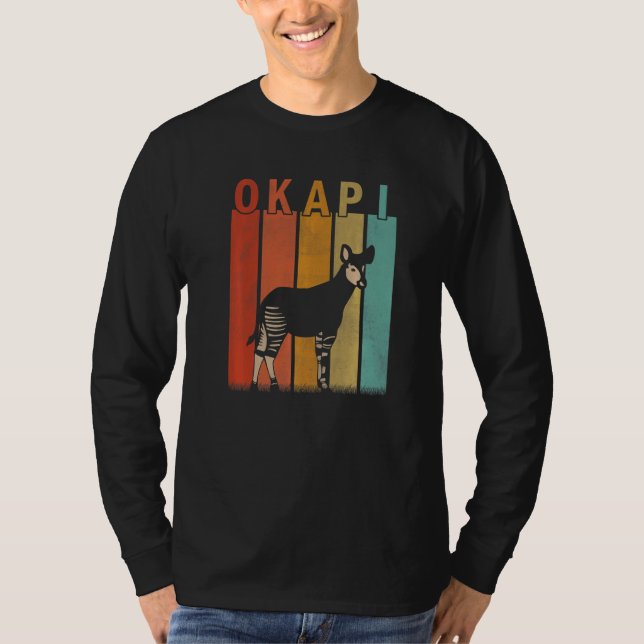 Camiseta Okapi Angustiado  Homens Mulheres Criança Okapi Fo (Frente)