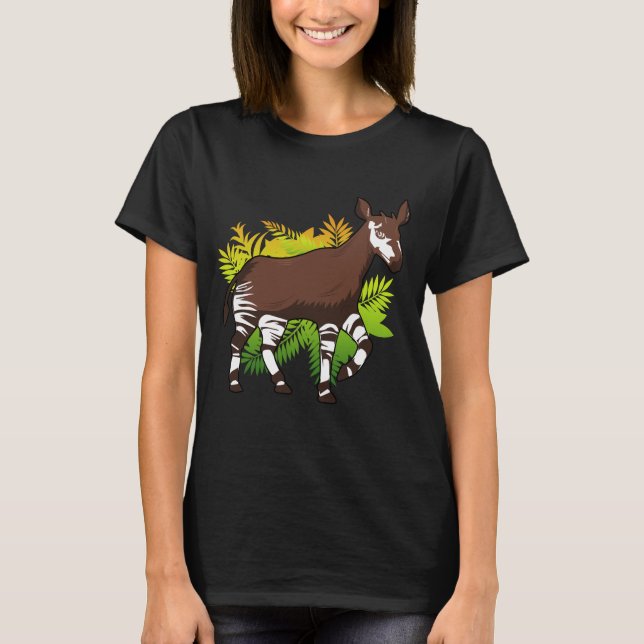 Camiseta Okapi Cute Forest Giraffe Africa Animal Safari (Frente)