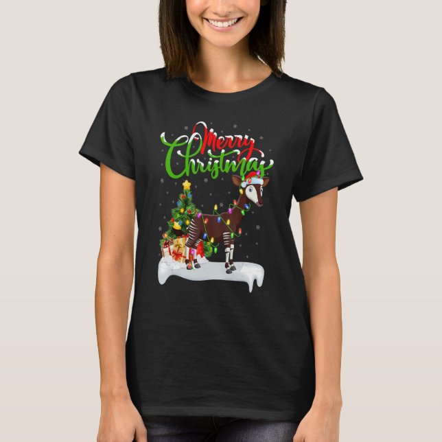 Camiseta Okapi   Xmas Decorations Santa Okapi Christmas (Frente)