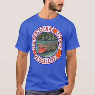 Camiseta Okefenokee Swamp Georgia Vintage Alligator Gator T
