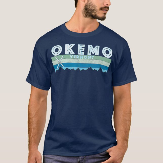 Camiseta Okemo Vermont Ski Retro Vintage Okemo (Frente)