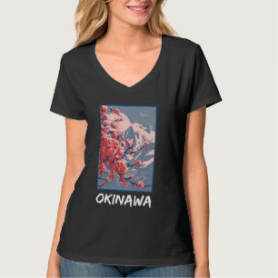 Camiseta Okinawa Japão Sakura Cherry Blossom