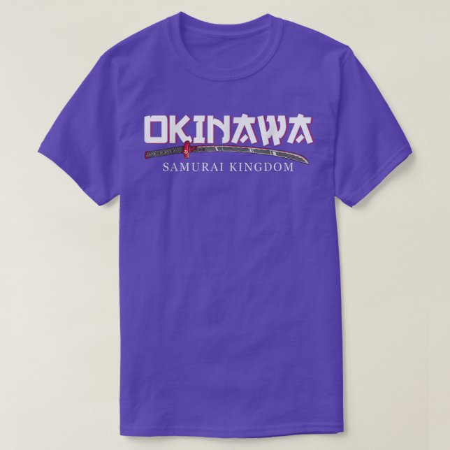 Camiseta Okinawa Samurai Reino Japão Cultura Kanji (Frente do Design)