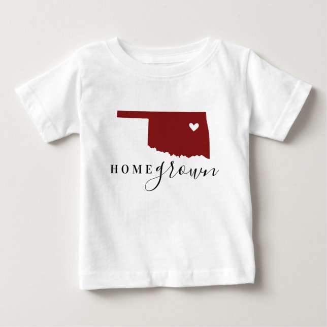 Camiseta Oklahoma Caseiro | Carmesim e Preto (Frente)
