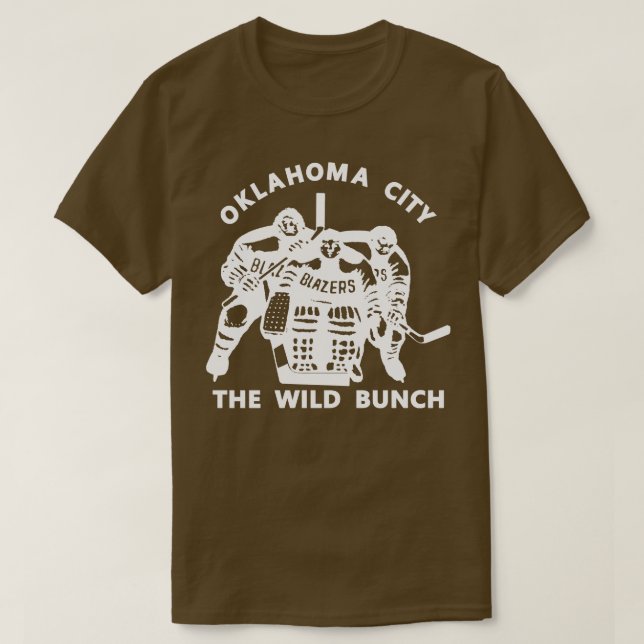 Camiseta Oklahoma City Blazers Wild Bunch 197475 1 (Frente do Design)