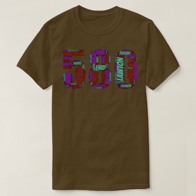 Camiseta Oklahoma e 580 (Frente do Design)