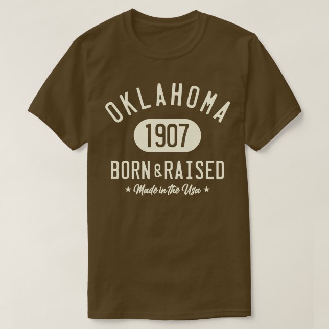 CAMISETA OKLAHOMA NASCER E LEVANTADO (Frente do Design)