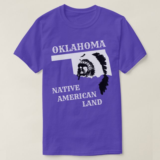 Camiseta Oklahoma Native American Land (Frente do Design)