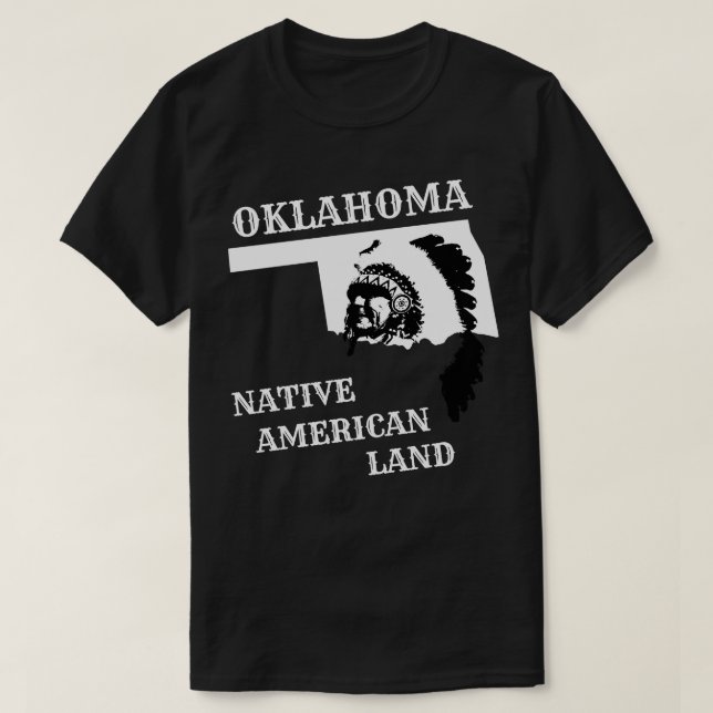 Camiseta Oklahoma Native American Land (Frente do Design)