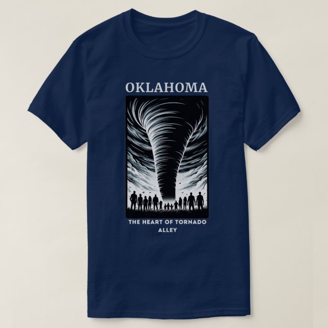 CAMISETA OKLAHOMA O CORAÇÃO DO BECO TORNADO (Frente do Design)
