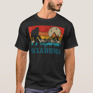 Camiseta Oklahoma Pé Grande Montanhas Vintage Caminhada