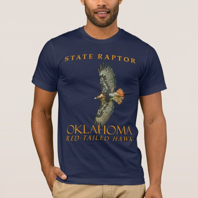 Camiseta Oklahoma Territory Raptor The Red Tailed Hawk (Frente)