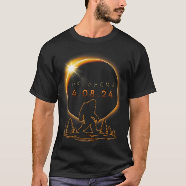 Camiseta Oklahoma Total Solar Eclipse 2024 Bigfoot Solar Ec (Frente)