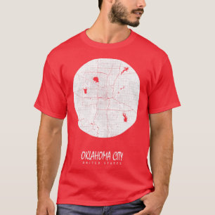 Camiseta Oklahoma USA City Map Full Moon