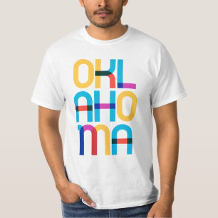 Camiseta Oklahoma Vintage Retro Pop Art Colorido Tipo 80s