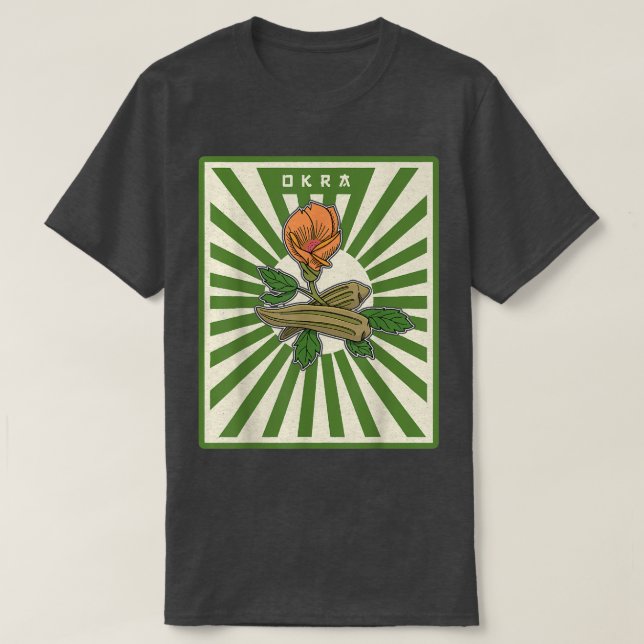 Camiseta Okra Vegetal Marshmallow Vegetariana (Frente do Design)
