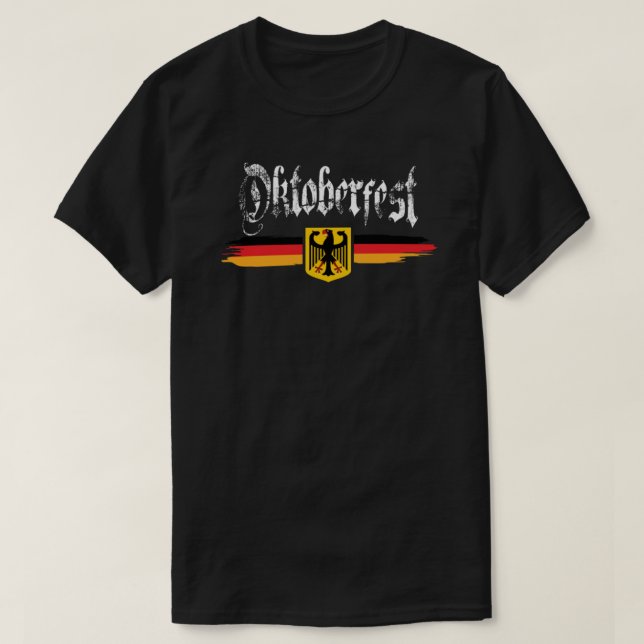 Camiseta Oktoberfest casaco de armas bandeira alemã para ho (Frente do Design)