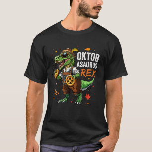 Camiseta Oktoberfest Dinosaur T-Rex Lederhosen Cos Bavarian