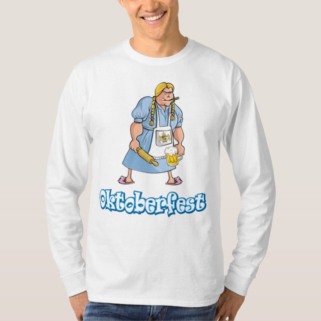 Camiseta Oktoberfest Funny Drag Queen Beer Garçonete T-Shir (Frente)
