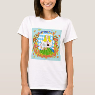 Camiseta Oktoberfest , garota e cerveja