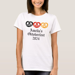 Camiseta Oktoberfest Personalizado Gift Pretzels