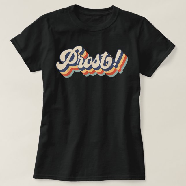 Camiseta Oktoberfest Prost Vintage Retro Beer German Party  (Frente do Design)