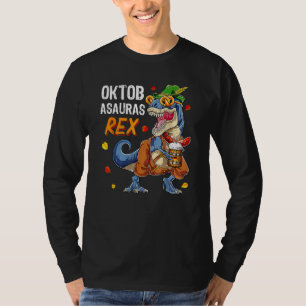Camiseta Oktoberfest T Rex Dinosaur Lederhosen Cos Bávaros