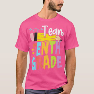 Camiseta Olá, 10.º ano Feliz, 1.º dia de escola de volta