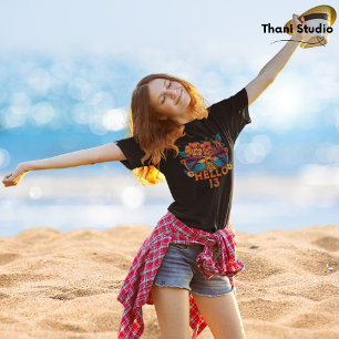 Camiseta Olá 13 Tropical Vintage Retro Summer Birthday