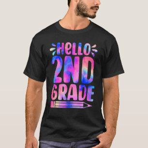 Camiseta Olá 2ª Série Tie Dye Primeiro Dia de Volta às Aula