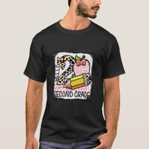Camiseta Olá 2ª Série Volta às Aulas Leopardo Maçã Ensinar