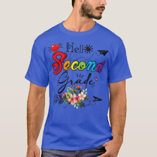 Camiseta Olá, 2º ano de diversão, segundo de volta à escola