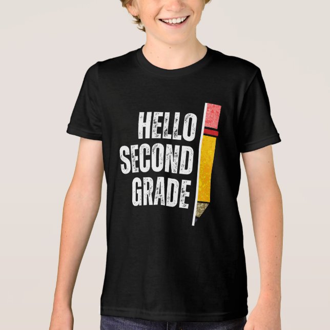 Camiseta Olá, 2º ano de volta à escola. (Frente)