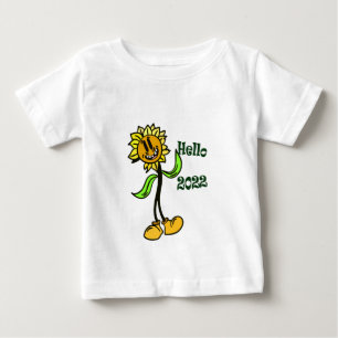 Camiseta olá 2022, girassol engraçado 2022