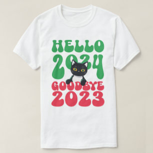 Camiseta Olá 2024 Adeus 2023