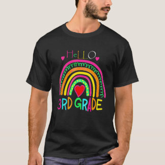 Camiseta Olá 3ª Série Arco-íris Legal Professor Volta às Au