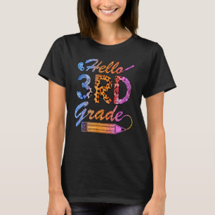 Camiseta Olá, 3º ano de diversão, 3º ano de volta à escola