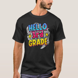 Camiseta Olá, 3º ano de volta à escola, primeiro dia de chá