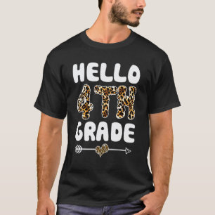 Camiseta Olá 4ª Série Estampa de Leopardo Professor da Prim