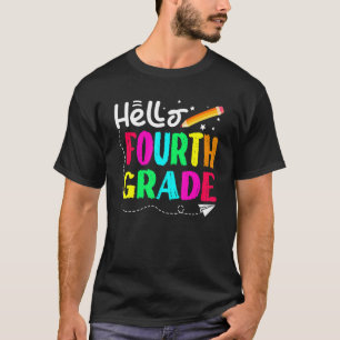 Camiseta Olá, 4º ano de volta ao Design escolar